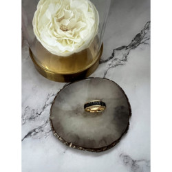 1070 Pierścionek obrączka cyrkonie roz 6 stal 316L