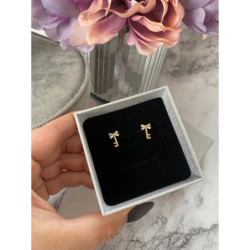 Złote kolczyki wkrętki KLUCZ KLUCZYK KLUCZYKI