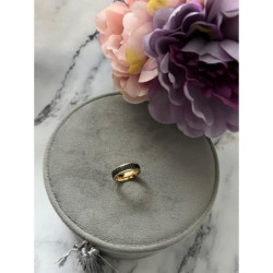 1070 Pierścionek obrączka cyrkonie roz 6 stal 316L