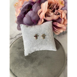 528 Złote kolczyki Moon River KRZYŻE KRZYŻYKI stal