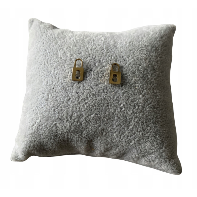 Złote kolczyki wkrętki KŁÓDKA stal 316