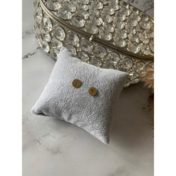 Złote kolczyki wkrętki KRZYŻ KRZYŻYK stal 316