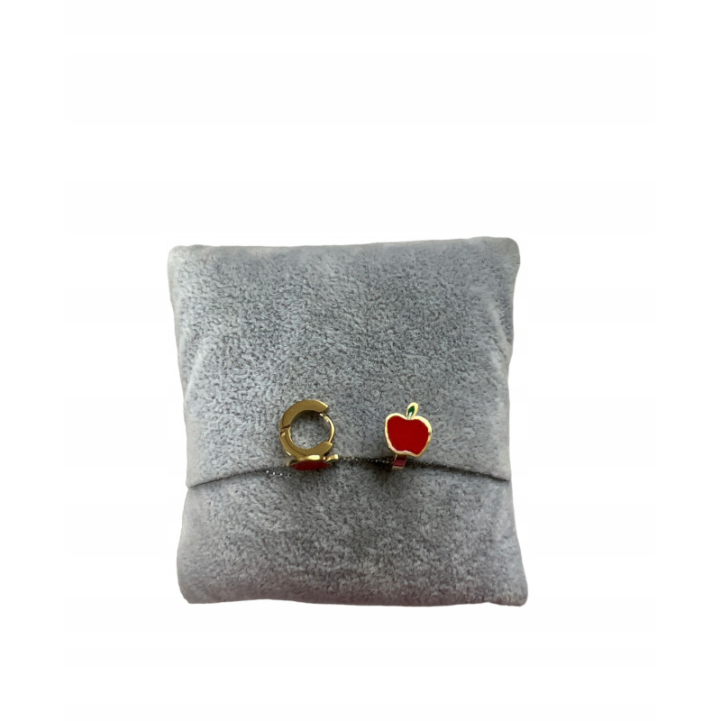 1133 Złote kolczyki dla dziecka JABŁKA STAL 316L
