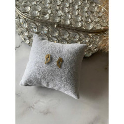 Złote kolczyki wkrętki SKRZYDŁA SKRZYDEŁKA stal