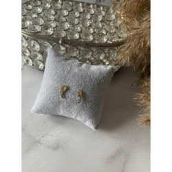 Złote kolczyki wkrętki SKRZYDŁA SKRZYDEŁKA stal