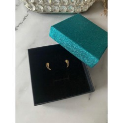 Złote kolczyki wkrętki SKRZYDŁA SKRZYDEŁKA stal