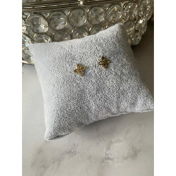 Złote kolczyki wkrętki KONICZYNKA KWIATKI stal