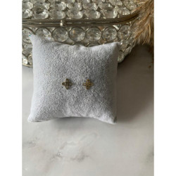 Złote kolczyki wkrętki KONICZYNKA KWIATKI stal