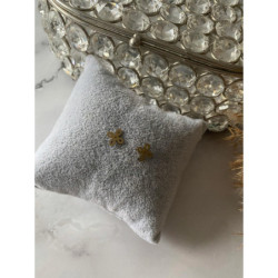 Złote kolczyki wkrętki KONICZYNKI KWIATKI stal