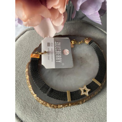 276 Bransoletka BLUEBERRY siateczka GWIAZDKA STAL