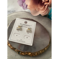 946 Kolczyki wkrętki sztyfty BLUEBERRY CYRKONIE