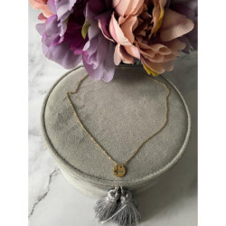 478 Złoty łańcuszek delikatny KRZYŻ KRZYŻYK stal