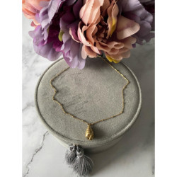 328 Złoty łańcuszek MUSZELKA MUSZLA stal 316L