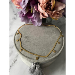 622 Złoty łańcuszek żmijka BLASZKI MONETKI stal