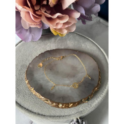 720 Złota bransoletka delikatna KRZYŻ STAL 316