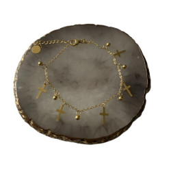 732 Złota bransoletka KRZYŻ...