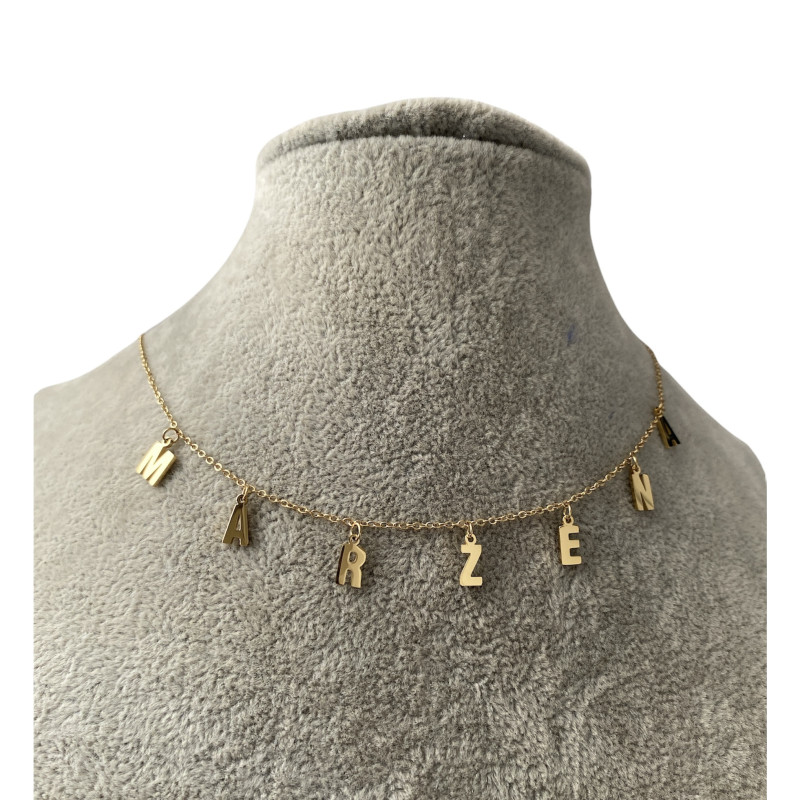 Złoty naszyjnik BLUEBERRY MARZENA stal 316