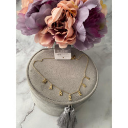 Złoty naszyjnik BLUEBERRY MARZENA stal 316