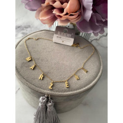 Złoty naszyjnik BLUEBERRY MARZENA stal 316