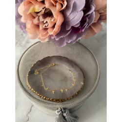 783 Bransoletka delikatna KRZYŻ KRZYŻE STAL 316L