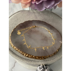 783 Bransoletka delikatna KRZYŻ KRZYŻE STAL 316L