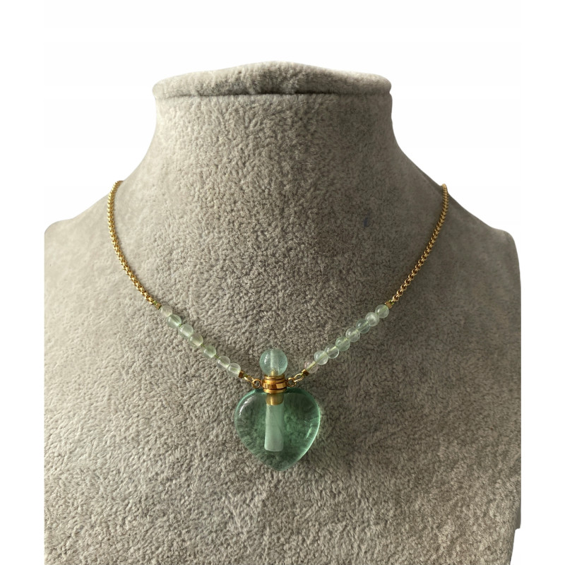 1307 Perfumetka KAMIEŃ KRYSZTAŁ KWARC SERCE stal