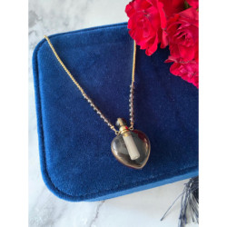 1308 Perfumetka KAMIEŃ KRYSZTAŁ KWARC SERCE stal