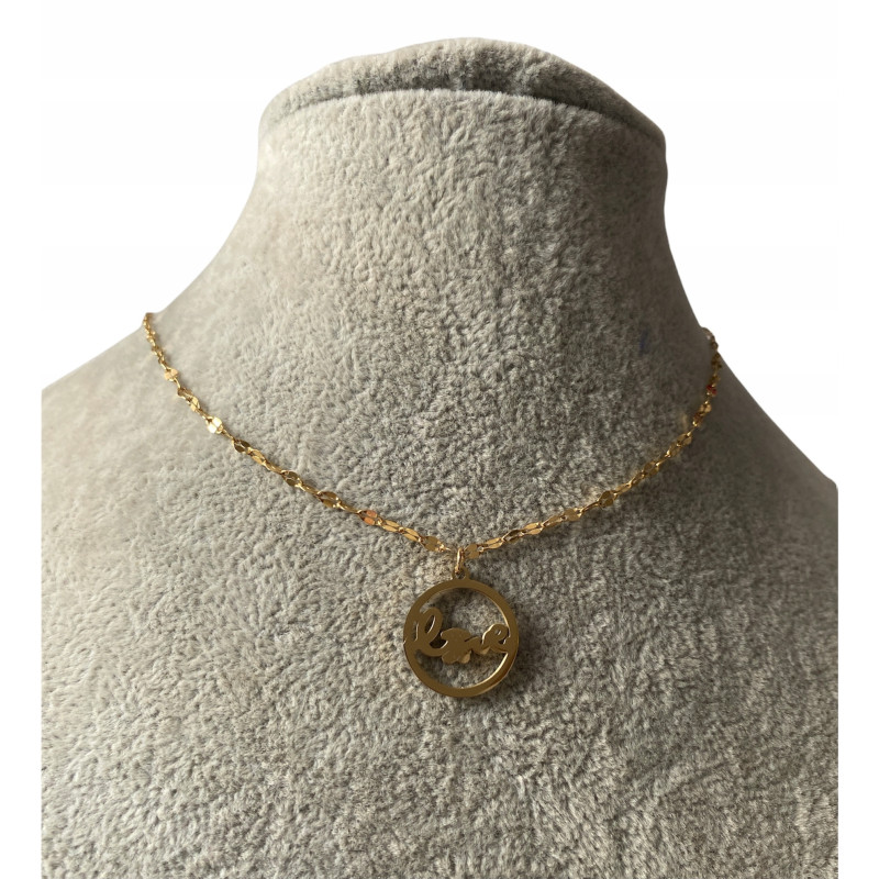 1160 Złoty naszyjnik wisiorek NA PREZENT stal 316L