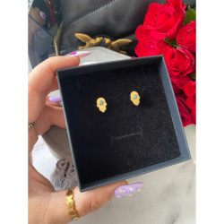 105 Kolczyki wkrętki RĘKA FATIMA stal316