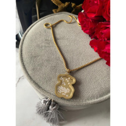 1185 Naszyjnik z wisiorkiem PERŁY stal 316L