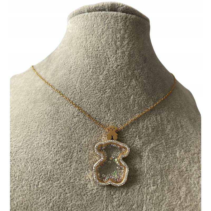 1184 Naszyjnik z wisiorkiem CYRKONIE stal 316L