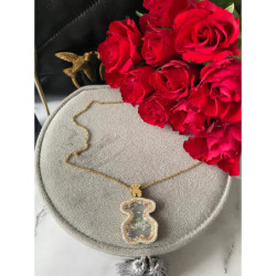 1184 Naszyjnik z wisiorkiem CYRKONIE stal 316L