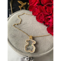 1184 Naszyjnik z wisiorkiem CYRKONIE stal 316L