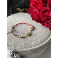 1195 Bransoletka delikatna piękna sznurek STAL