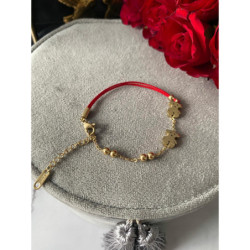 1195 Bransoletka delikatna piękna sznurek STAL