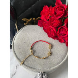 1195 Bransoletka delikatna piękna sznurek STAL