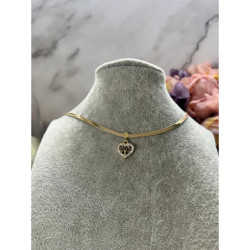 712 Złoty naszyjnik żmijka DRZEWO SERCE STAL 316L