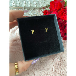 Kolczyki wkrętki sztyfty literki litery P stal 316