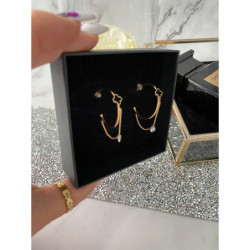 1282 Kolczyki koła KONICZYNKI łańcuszki stal 316L