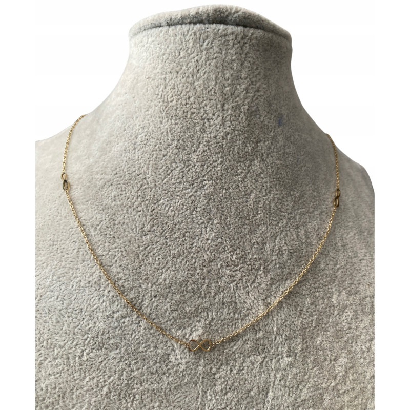 1271 Naszyjnik długi 80cm NIESKOŃCZONOŚĆ stal 316L