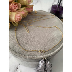 1271 Naszyjnik długi 80cm NIESKOŃCZONOŚĆ stal 316L