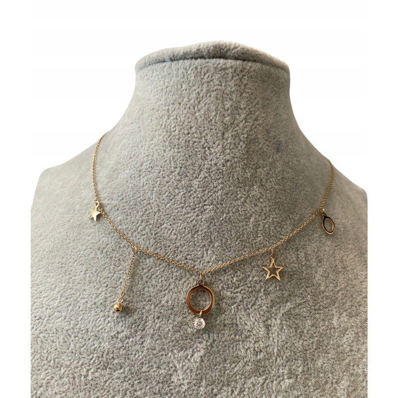 1269 Celebrytka GWIAZDKA delikatna stal 316L