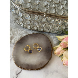 719 Kolczyki SERCA SERDUSZKA KRYSZTAŁ stal 316L