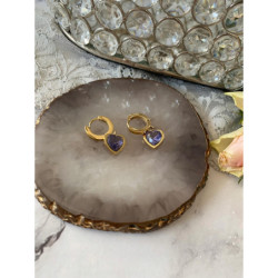 719 Kolczyki SERCA SERDUSZKA KRYSZTAŁ stal 316L