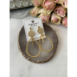 1261 Kolczyki BLUEBERRY KRZYŻYKI KRZYŻE stal 316L