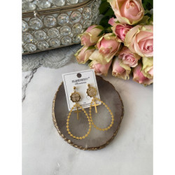 1261 Kolczyki BLUEBERRY KRZYŻYKI KRZYŻE stal 316L