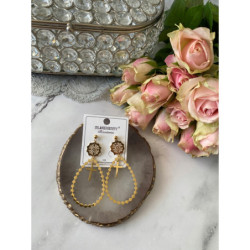 1261 Kolczyki BLUEBERRY KRZYŻYKI KRZYŻE stal 316L