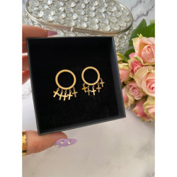 1256 Kolczyki wkrętki KRZYŻYKI KRZYŻE stal 316L