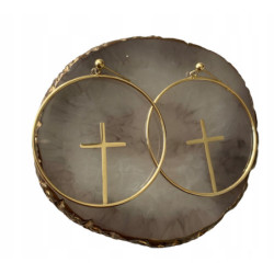 501 Kolczyki koła KRZYŻYKI...