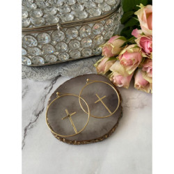 501 Kolczyki koła KRZYŻYKI KRZYŻE stal 316